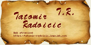 Tatomir Radoičić vizit kartica